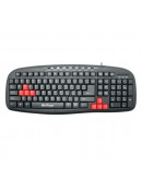 Мултимедийна клавиатура DeTech DE6090, USB, Черен - 6090