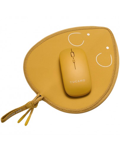 TUCANO TOPO Mouse Pad with Wireless Mouse, Yellow
