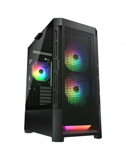 COUGAR AIRFACE RGB PC Case, Mid Tower, Black