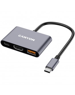 CANYON hub DS-4 3in1 USB-C Grey