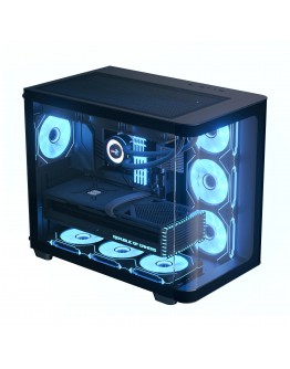 AeroCool кутия Case ATX - P500C-G-BK-v1 - 4 x 120 mm Infinity Mirror A-RGB