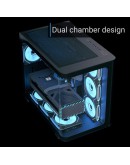 AeroCool кутия Case ATX - P500C-G-BK-v1 - 4 x 120 mm Infinity Mirror A-RGB