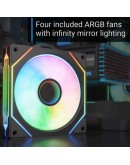 AeroCool кутия Case ATX - P500C-G-BK-v1 - 4 x 120 mm Infinity Mirror A-RGB
