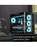 AeroCool кутия Case ATX - P500C-G-BK-v1 - 4 x 120 mm Infinity Mirror A-RGB