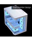 AeroCool кутия Case ATX - P500C-G-WT-v1 - 4 x 120 mm Infinity Mirror A-RGB