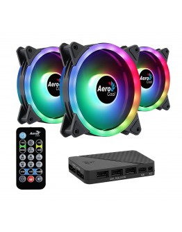 AeroCool комплект вентилатори Fan Pack 3-in-1 3x120mm - DUO 12 Pro - Addressable RGB with Hub, Remote - ACF3-DU10227.11