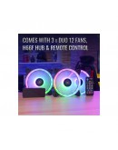 AeroCool комплект вентилатори Fan Pack 3-in-1 3x120mm - DUO 12 Pro - Addressable RGB with Hub, Remote - ACF3-DU10227.11