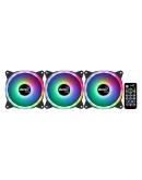 AeroCool комплект вентилатори Fan Pack 3-in-1 3x120mm - DUO 12 Pro - Addressable RGB with Hub, Remote - ACF3-DU10227.11