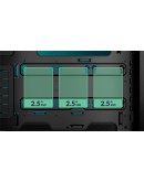Arctic кутия Case E-ATX - Xtender VG (Mirror Black) - PCIe Gen 4 riser included, 5 A-RGB Fans included