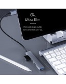 Orico хъб USB3.0/2.0 HUB 3 port + card reader TYPE C, Aluminum - AH-12F-GY