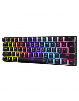 White Shark геймърска механична клавиатура Gaming Mechanical Keyboard ASHIKO 2 - Red Switches (English US), Black
