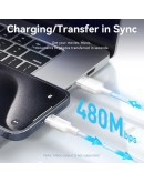 Vention Кабел USB 2.0 A Male to C Male 1.0M Black 6A Fast Charge - CTOBF