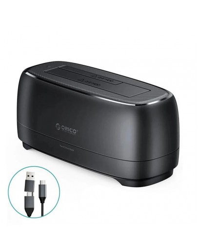 Orico докинг станция Storage - HDD/SSD Dock - 2.5/3.5 inch USB-C/A - DD18C3-EU-BK