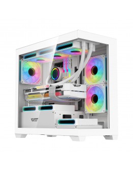 Darkflash кутия Case mATX - DS900M White - 6 x 120 mm Infinity Mirror A-RGB