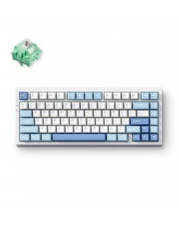 MCHOSE геймърска механична клавиатура Wireless Gaming Mechanical Keyboard G75 Pro - Tofu Switch v2 [Linear] (English US), Blue Cabbage