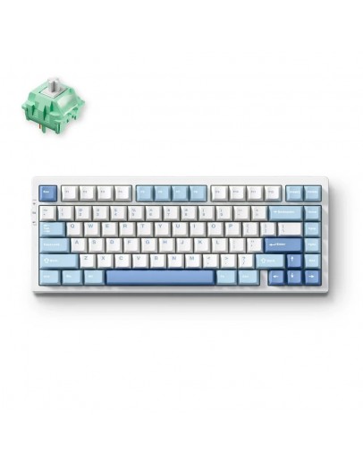 MCHOSE геймърска механична клавиатура Wireless Gaming Mechanical Keyboard G75 Pro - Tofu Switch v2 [Linear] (English US), Blue Cabbage