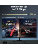 Vention Кабел Cable - Display Port v1.2 DP M / M Black 4K 1.5M - HAKBG