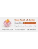MCHOSE геймърска механична клавиатура Wireless Gaming Mechanical Keyboard UT98 Classic Therapy - Silent Peach V3 Switch [Linear] (English US)