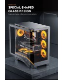 Darkflash кутия Case ATX - K430 Black - 6 x 120 mm A-RGB fans included, USB-C