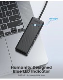 Orico хъб USB3.1 HUB Type-C - 3 x USB3.0, SD, TF - PAPW3AT-C3-015-BK
