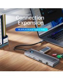 Orico докинг станция Docking Station Type-C - PW11-9P-GY-EP - HDMI x 1, VGA x 1, USB3.0 x 3, USB-C PD100W x 1, LAN x 1 (1Gbps), SD/TF