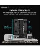 DeepCool охладител CPU Cooler AK400 Zero Dark Plus - Dual-Fan - LGA1700/AM5