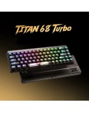 Madlions професионална геймърска механична клавиатура Professional Gaming Mechanical Keyboard TITAN 68 TURBO - 8K, Magnetic Fuguang Switches (English US), Blac