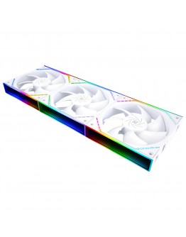 Thermalright Комплект вентилатори Fan Pack 3-in-1 3x120mm - TL-M12QW x 3 - White, Infinity Mirror, Daisy-Chain, A-RGB