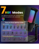 VCom Геймърски микрофон Gaming USB Microphone - VCOM-M902 Black - USB, RGB