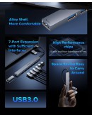 Orico хъб HUB USB-C 5 port - USB3.0 x 1, USB2.0 x 2, USB-C x 2, Aluminium - YSA4-U2-GY