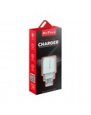 Мрежово зарядно устройство DeTech DE-58, 5V/2.4A 220V, 2 x USB, Бял - 40538