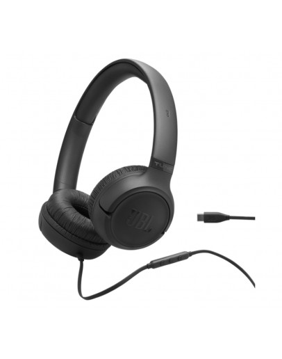 JBL TUNE 530C BLK USB-C Wired on-ear headphones