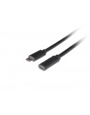 Lanberg USB-C M/F 3.1 cable 1.5m, Black