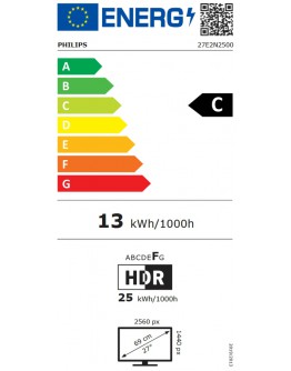Монитор Philips 27E2N2500, 27 IPS WLED, 2560x1440@120Hz, 4