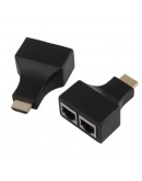 HDMI удължител, No brand, През LAN CAT-5e/6, Черен - 17165