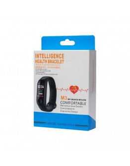 Смарт гривна No brand M3, 18mm, Bluetooth, IP67, Черен - 73047