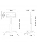 Neomounts Motorised Mobile Floor Stand - VESA 200x