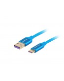 Lanberg USB-C(M) ->  USB-A (M) 2.0 cable 1m, blue 