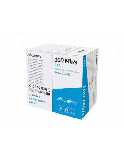 Lanberg LAN cable ftp 100m solid cca grey