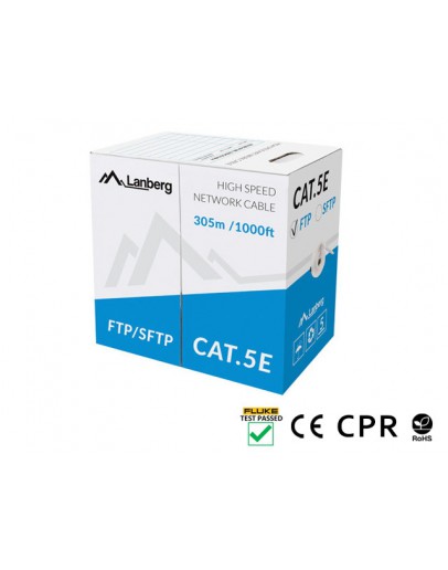Lanberg LAN cable CAT.5e ftp 305m solid cu grey cp