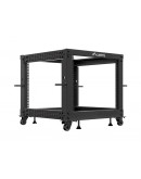 Lanberg open rack 19 9U 600x600-1100 adjustable bl