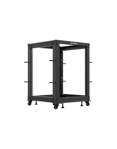 Lanberg open rack 19 15U 600x600-1100 adjustable b