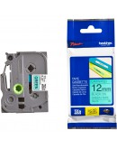 Brother TZe-731 Tape Black on Green, Laminated, 12