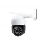 Смарт охранителна камера No brand PST-C18B-5MP, 5.0Mp, PTZ, Външен монтаж, Wi-Fi, Tuya Smart, Бял - 91028