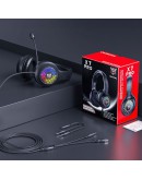 Слушалки Onikuma X7 Pro, За компютър, Микрофон, Подсветка, 3.5mm, USB, Черен - 20774