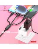 Универсален преходник - зарядно Earldom ES-SC20, Таймер, UK/US kъм EU шуко, 250V, Бял - 40522