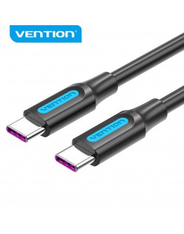 Vention Кабел USB 2.0 Type-C to Type-C - 1.5M Black 5A Fast Charge - COTBG