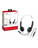 Genius слушалки с микрофон Headset HS-220U - AI, USB-C, Mic, Black
