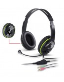 Genius слушалки с микрофон Headset HS-400A - 3.5 mm, Mic, Black/Green