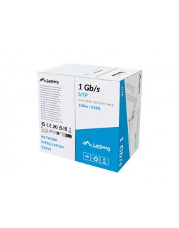 Lanberg LAN cable 1GB/s 100m solid cca grey